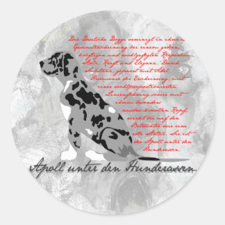 German Quote Great Dane Sticker
