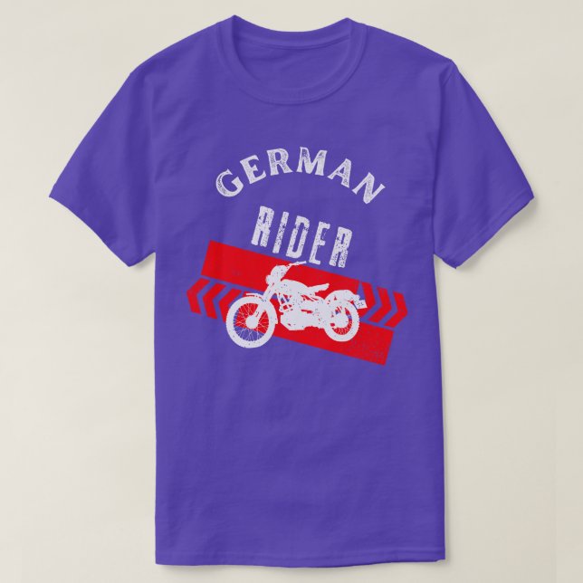 German Rider Motorcycle Vintage Biker T-Shirt (Design Front)