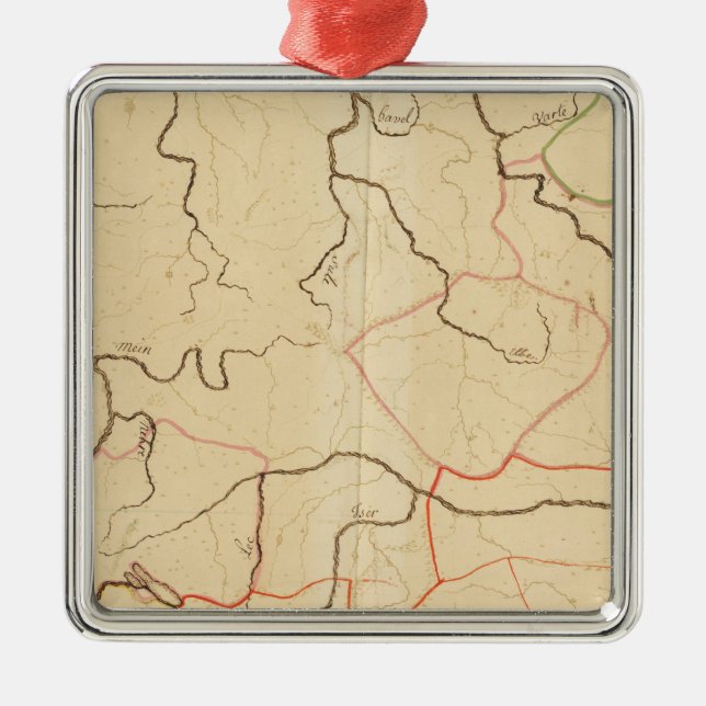 German Rivers 2 Metal Tree Decoration (Front)