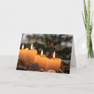 German Romantic Merry Christmas Greetings Card