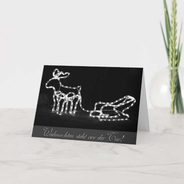 German Romantic Merry Christmas Greetings Card (Front)