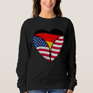 German Roots America Grown For Half Germany Americ Sweatshirt
