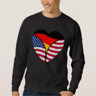 German Roots America Grown For Half Germany Americ Sweatshirt