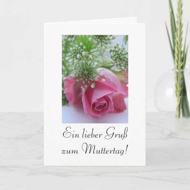 German: Rose: Mother's day! Muttertag Card (Front)