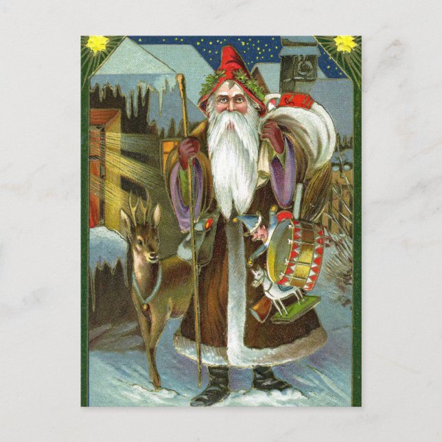 German Santa Christmas Postcards (Front)