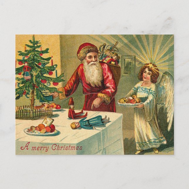 German Santa Christmas Postcards (Front)