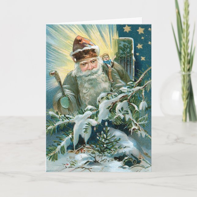 German Santa Vintage Christmas Cards (Front)