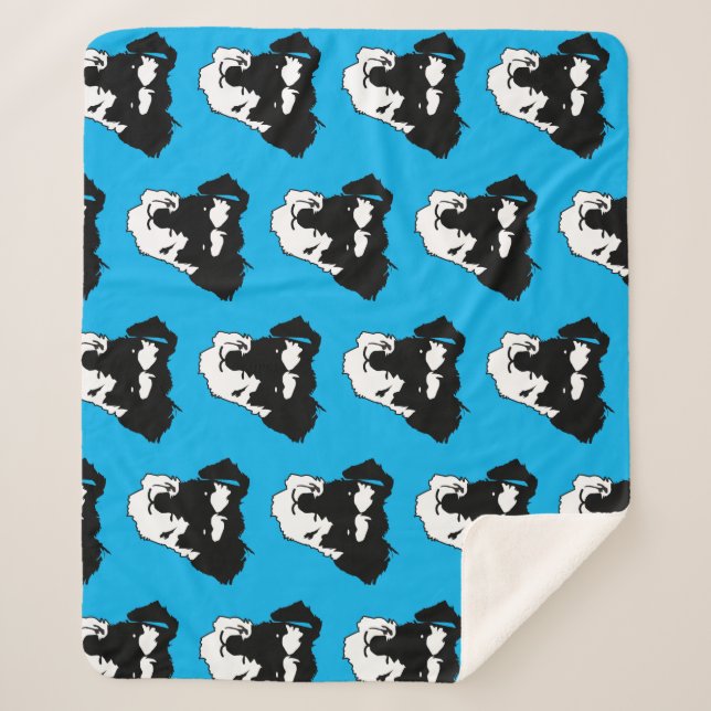 German Schnauzer Sherpa Blanket (Front)