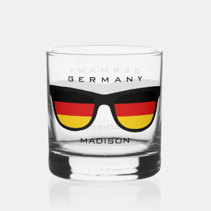 German Shades custom name Whiskey Glass