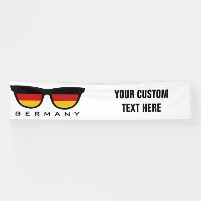 German Shades custom text & colour banner (Horizontal)