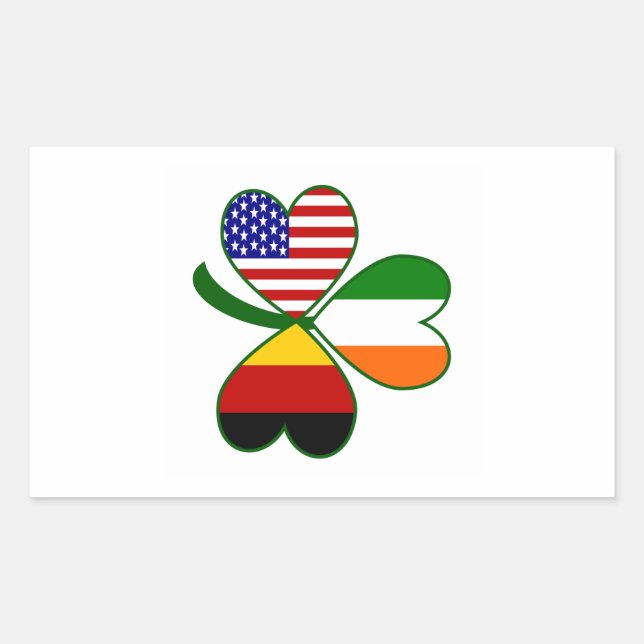 German Shamrock Rectangular Sticker (Front)