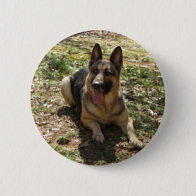 german shepard 6 cm round badge (Front)
