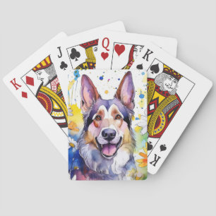 German Shepard Playing Cards
