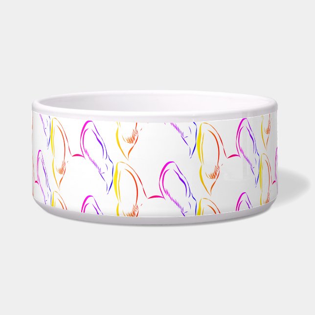 German Shepard Puppy Ears Dog Bowl (Front)