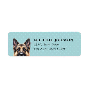 German Shepard Return Address Labels