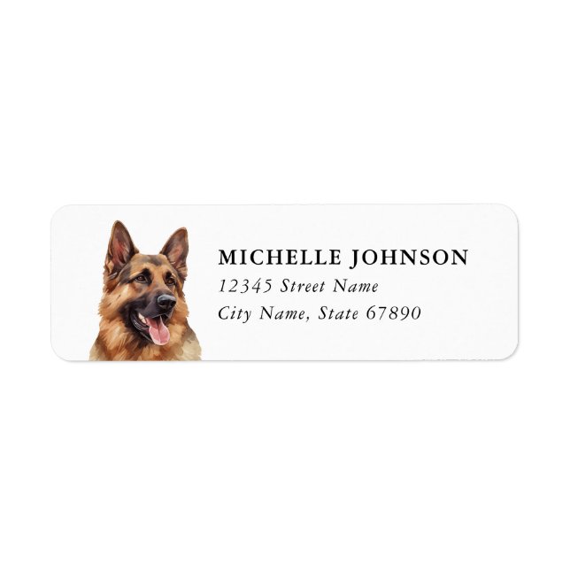 German Shepard Return Address Labels (Front)