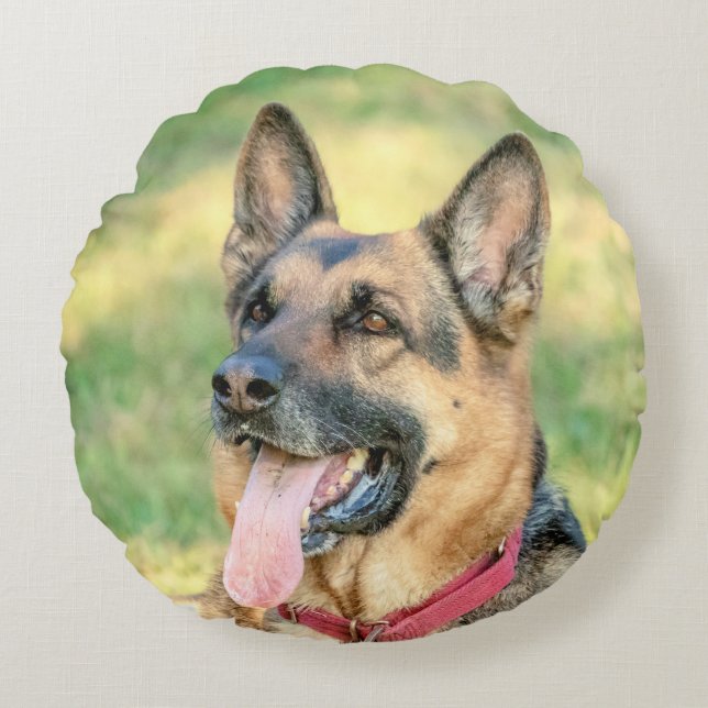 German Shepard Round Cushion (Front)