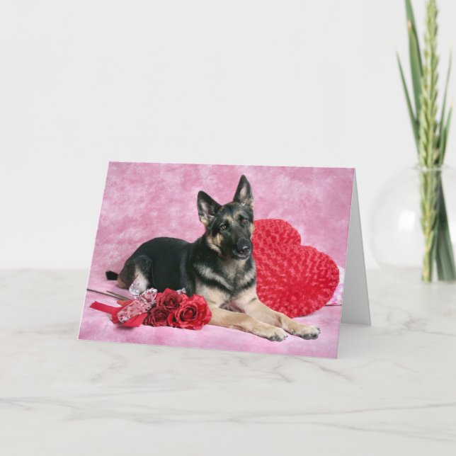 German Shepard Valentine Card (Front)