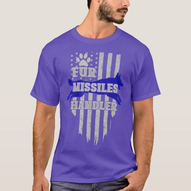 German Sheperd Canine Unit K9 Shep Handler USA T-Shirt (Front)