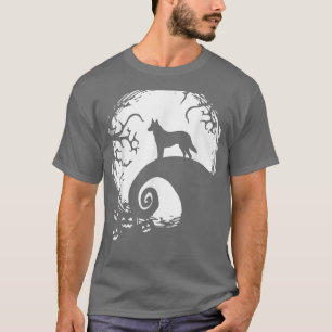 German Sheperd Halloween Under The Moonlight Spook T-Shirt