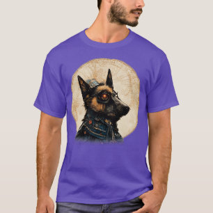German Sheperd Surreal Steampunk Artwork Dog Lover T-Shirt