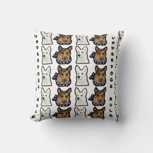 German Sheperds Underdogs Cushion