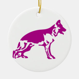 GERMAN SHEPHERD #41 CERAMIC TREE DECORATION