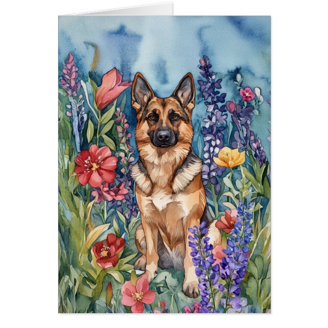 German Shepherd - 5" x 7" Art Card (Front)