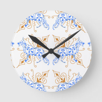 German Shepherd abstract Round Clock