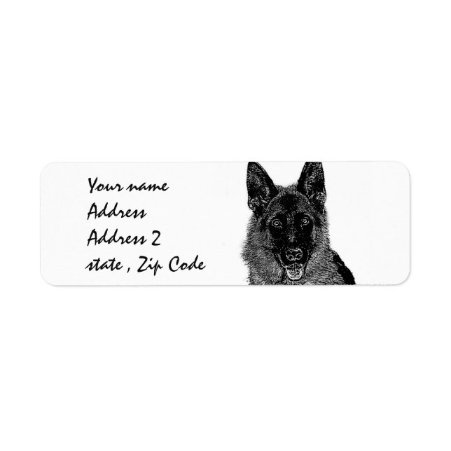 German Shepherd address Labels (Front)
