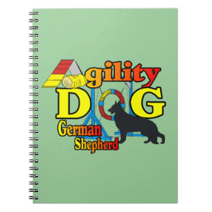 German Shepherd Agility Spiral Notebook