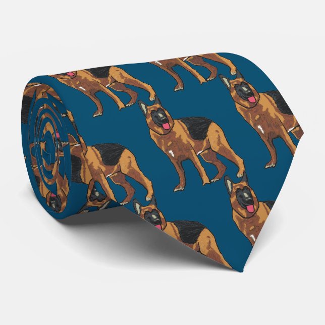 German Shepherd Alsatian Tie (Rolled)