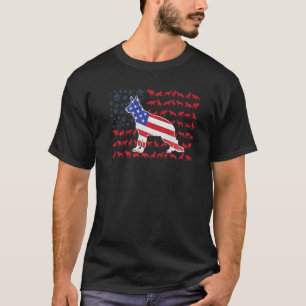 German Shepherd American Flag 4th Of July For Men T-Shirt