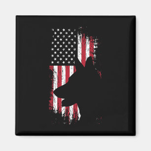 German Shepherd American Flag Shirt Usa Patriotic Magnet