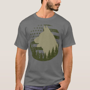 German Shepherd American Flag T-Shirt