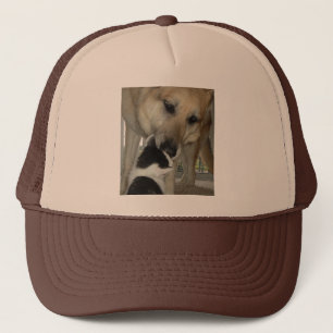 German Shepherd and Kitty Friend Trucker Hat