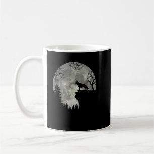 German Shepherd And Moon Halloween Coffee Mug