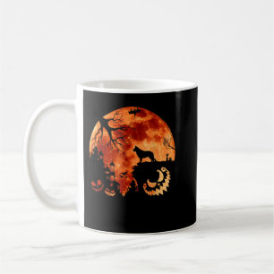 German Shepherd And Moon Halloween Costume Pumpkin Coffee Mug