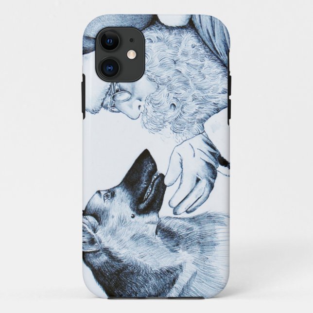 German Shepherd and Santa Claus Case-Mate iPhone Case (Back)