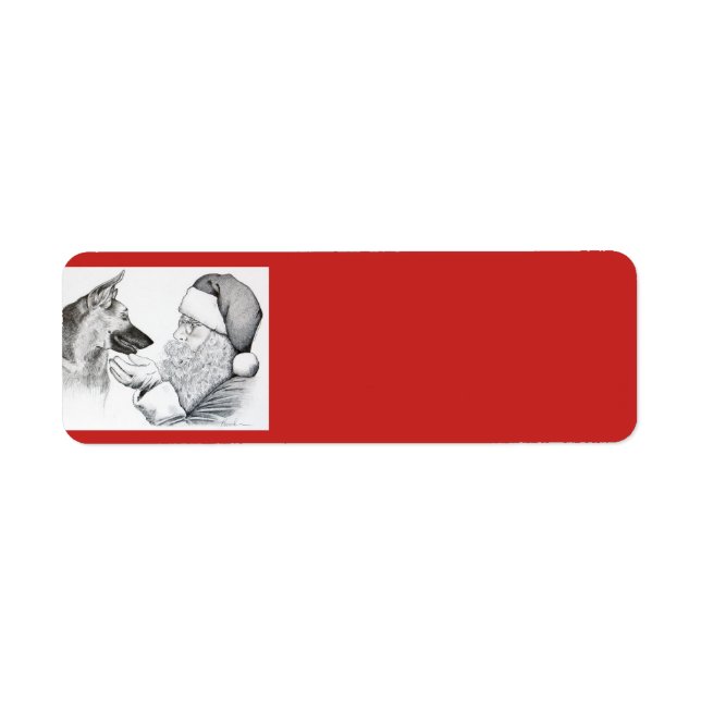 German Shepherd and Santa Claus Christmas (Front)