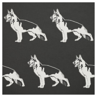 German Shepherd Art Fabric