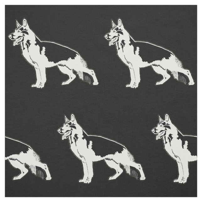 German Shepherd Art Fabric (Swatch)
