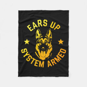 German Shepherd Art For Men Women German Shepherd  Fleece Blanket