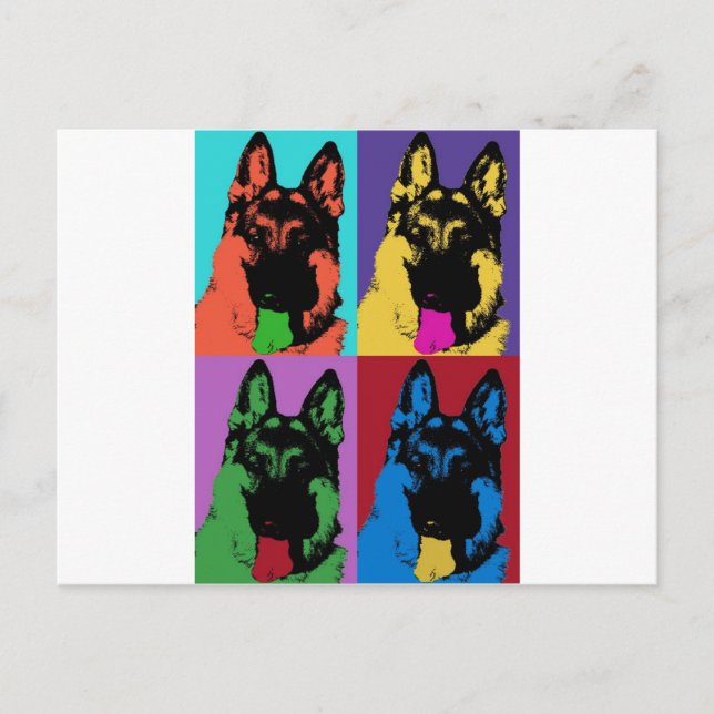 German Shepherd Art Postcard (Front)