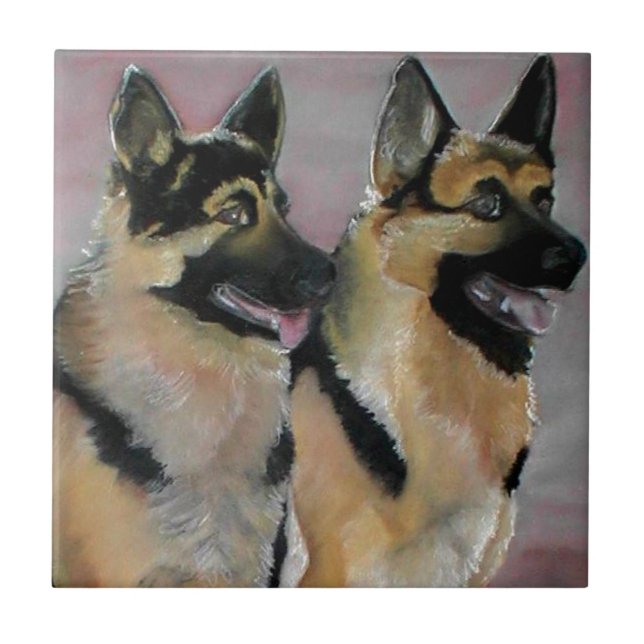 German Shepherd Art Tile (Front)