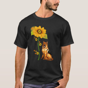 German Shepherd Aunt Sunflower Dog Paws Owner Fami T-Shirt