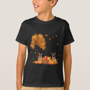 German Shepherd Autumn Leaf Fall Dog Thanksgiving T-Shirt