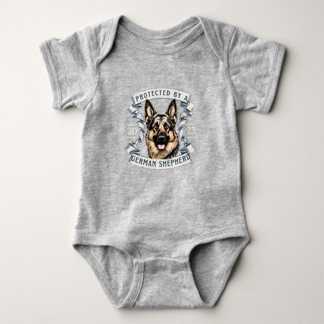 German Shepherd Baby Bodysuit (Front)