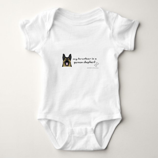 german shepherd baby bodysuit (Front)