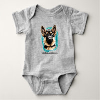 German Shepherd Baby Bodysuit